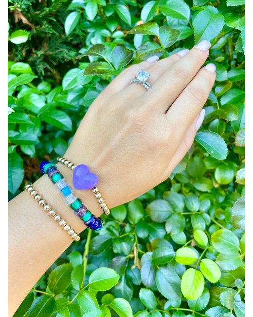 Olivia Le Blue Galaxy Glass Bead Bracelet