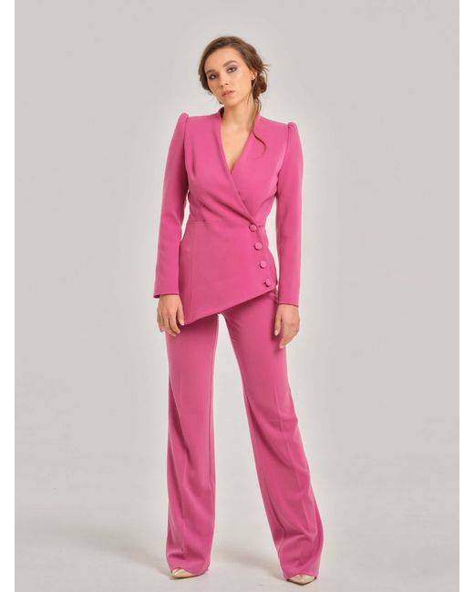 Tia Dorraine Pink Sweet Desire Straight-leg High-waist Trousers