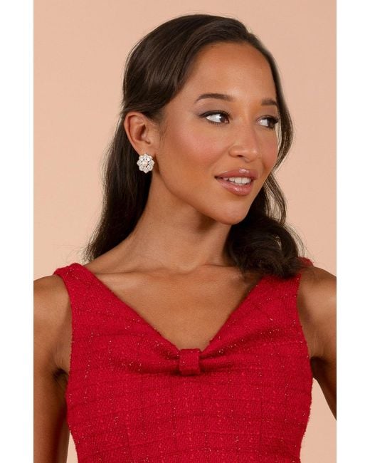 Santinni Metallic Dame & Earrings With Freshwater Pearl