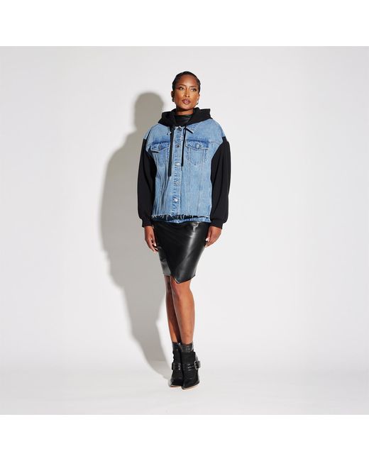 Circular Path Blue Combo Jean Jacket