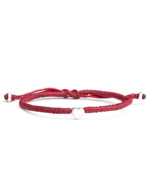 Harbour Uk Red Heart Rope Bracelet