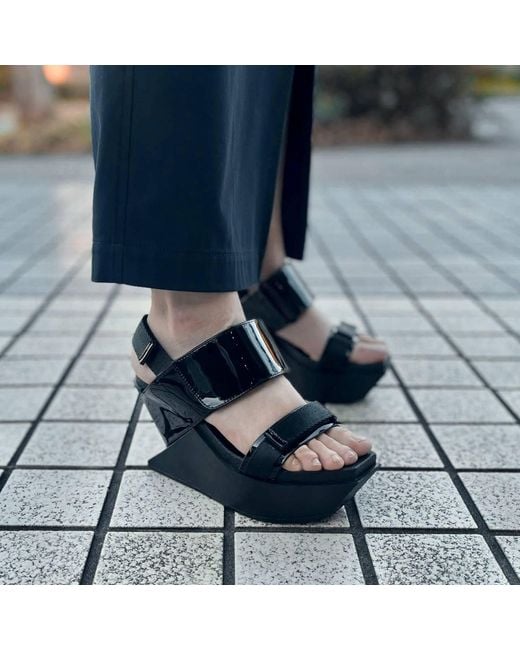 United Nude Black Delta Run Wedge