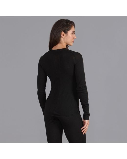 Paul James Knitwear Black Midweight Merino Activewear Training Eos Top