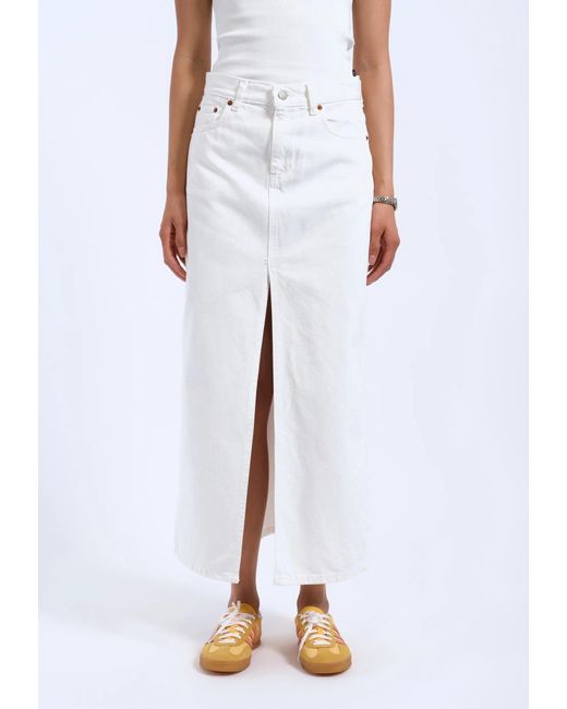 Dr. Denim White Myra Skirt