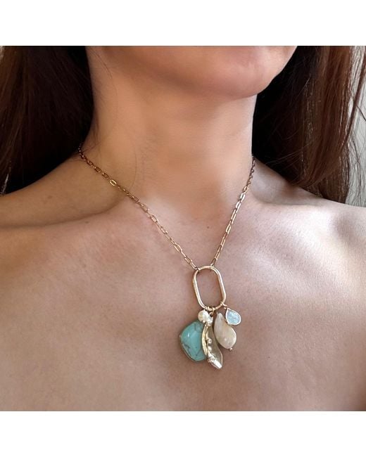 Rare Matters Jewelry Metallic Radiance Charm Necklace