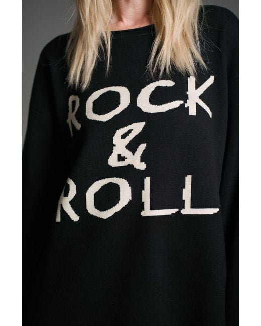 Little Lies Black Rock & Roll Knit Jumper