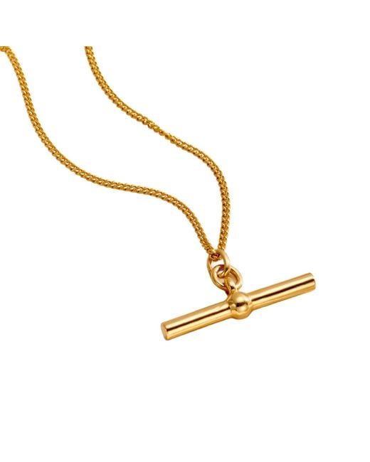 Posh Totty Designs Metallic Plated Large T-Bar Necklace