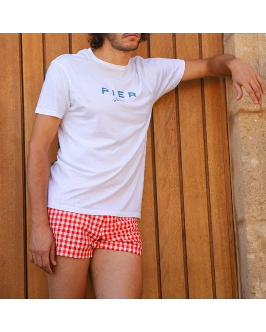 Pier Sicilia Red Ugo Checked for men