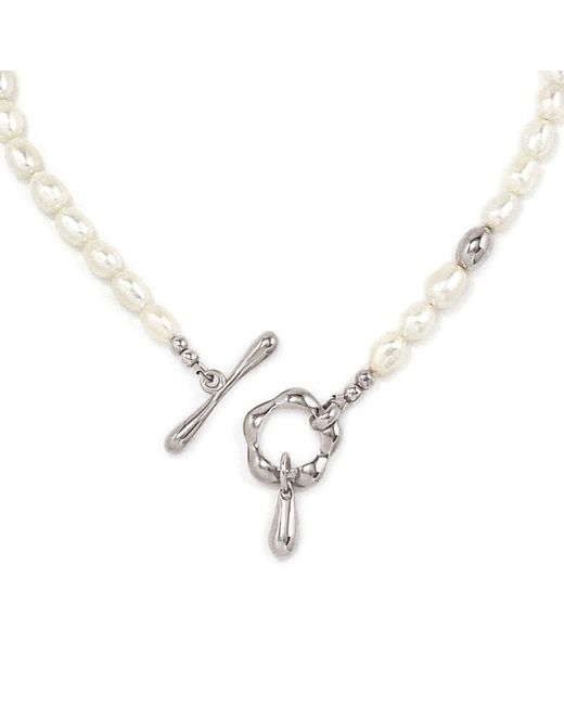 Biko Jewellery Metallic Muse Pearl Collar