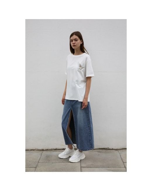 Sour Figs White Flying Dove Print T-Shirt