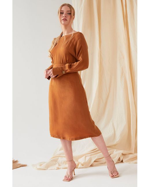 Sarvin Orange Mustard Dress