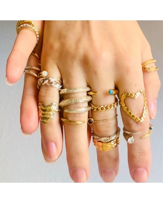 Aki Roc Jewelry Metallic Serenity Curb Chain Ring