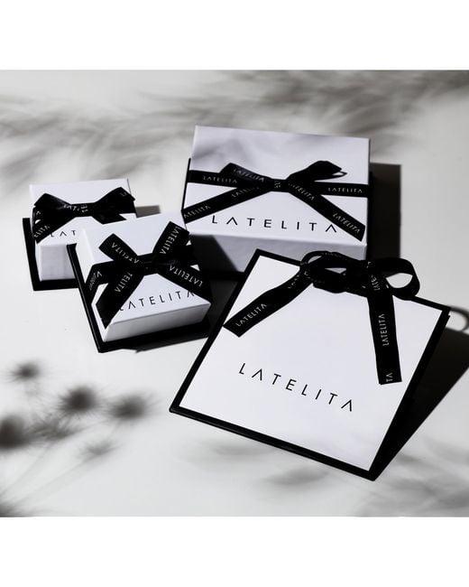 Latelita London White Initial Ring U