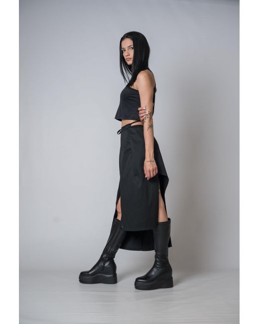 Yogi8Apparel Black Silent Glam Wrap Skirt