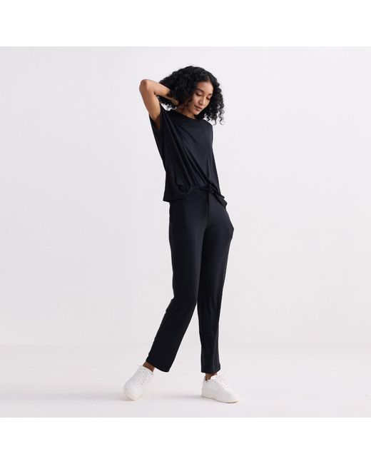 REISTOR Black Wide Leg Pant