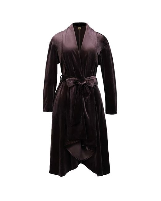 Smart and Joy Black Wrap Velvet Dress And Ruffle Hem