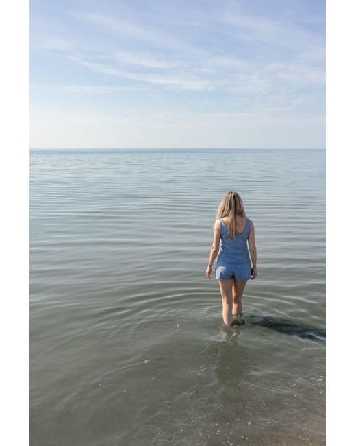 SALANIDA Blue Sabbia Tank Top And Shorts Set Light