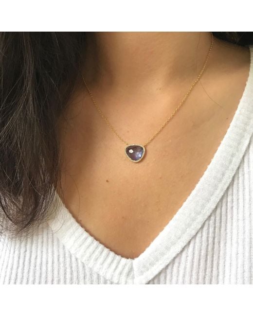KAMARIA Pink Marina Lab Created Gemstone Necklace With Crystals