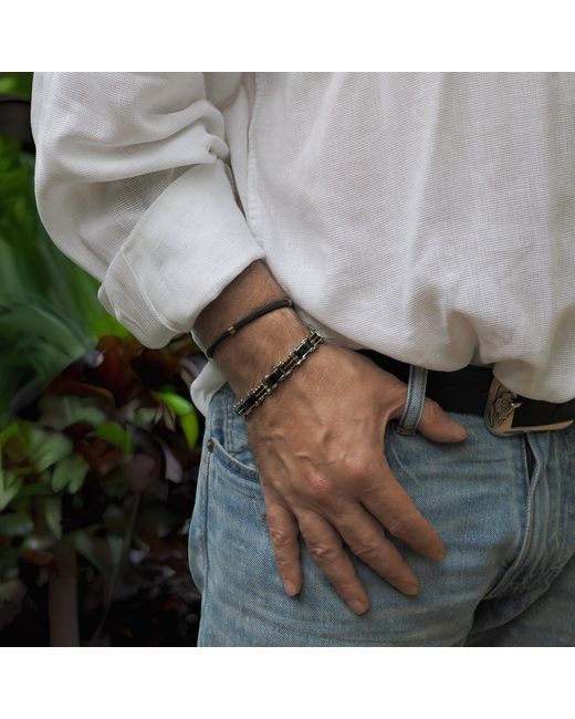 Ebru Jewelry Brown Fashion Style Steel & Bracelet for men