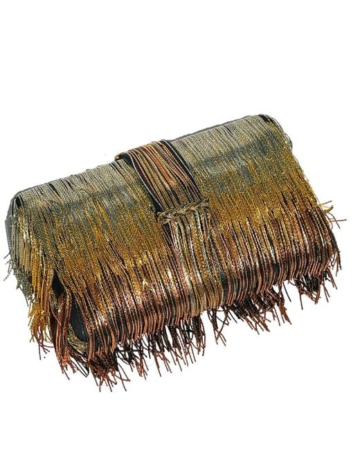 Simitri Green Rose Ombre Chunky Clutch