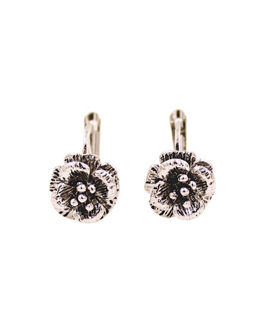 1610Istanbul Black Floral Earrings