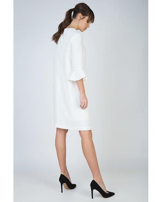 Conquista White Neutrals Sleeve Detail Ecru Dress