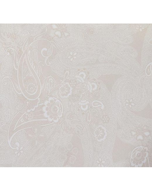 Lords of Harlech White Neutrals Scott Paisley Explosion Ivory Printed Button Up Shirt for men
