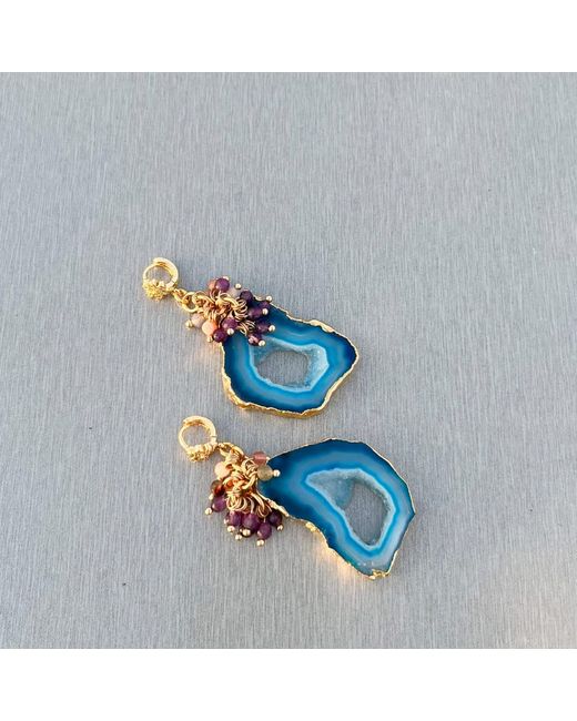 Sibylla Delphica Blue Agate Drop Earrings