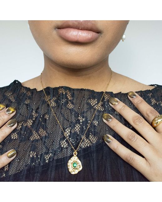Superdivajewellery Metallic Stephanie Pearl Drop Earrings