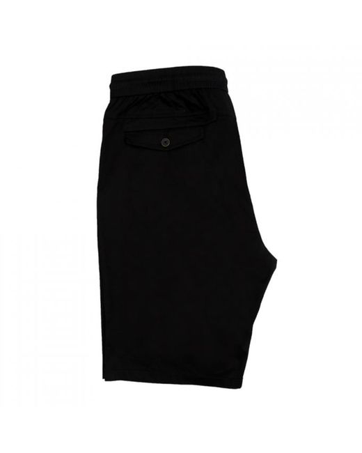 DAVID WEJ Black Plain Drawstring Shorts – for men