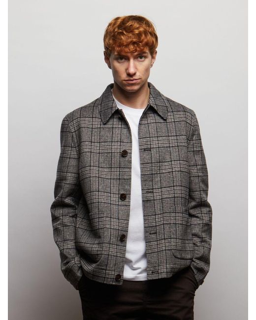 Guards London Gray Scot Reversible Wool Blend Jacket for men