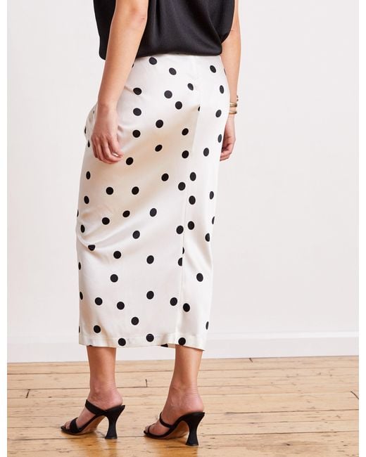 The Summer Edit White Noa Silk Skirt