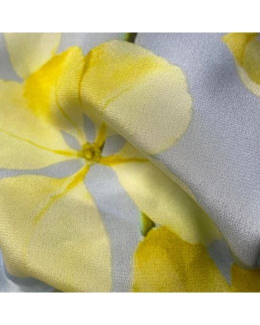 Ralufineart Yellow Natural Silk Crepe De Chine A Ray Of Sunshine Neckerchief