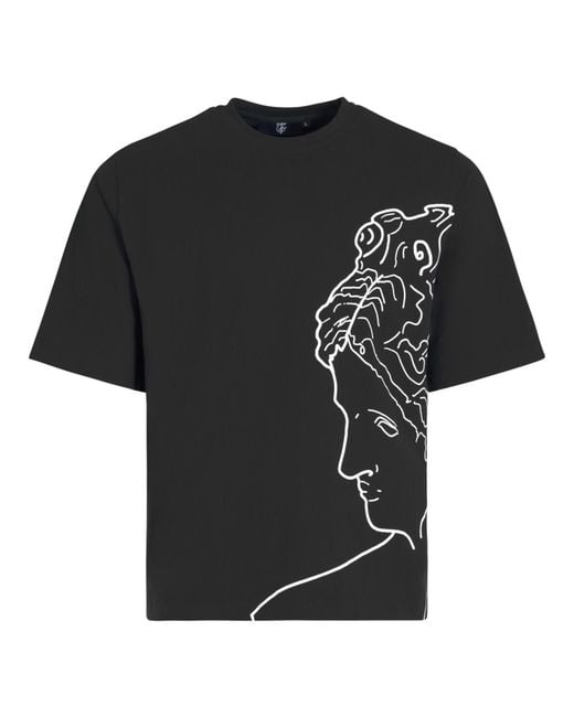 The Gt Atelier Black Renaissance Neon T-Shirt for men