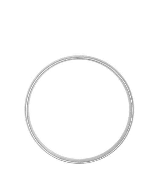 Nialaya White Classic 8Mm Round Bangle
