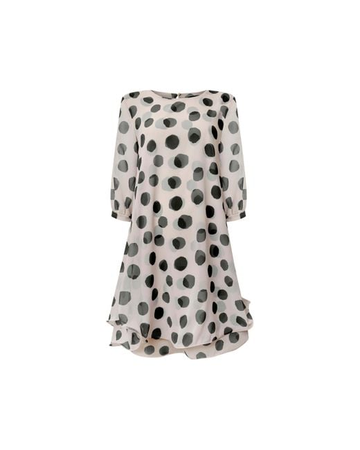 James Lakeland White Cream Polka Dot Dress