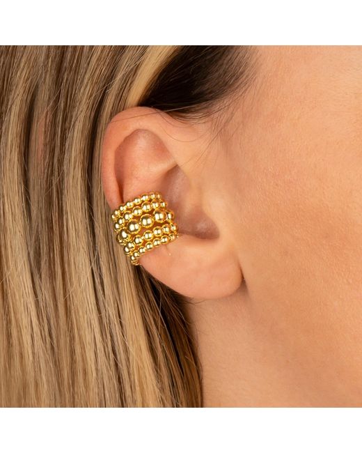 Ep Designs Metallic Ball Thick Ear Cuff Earring