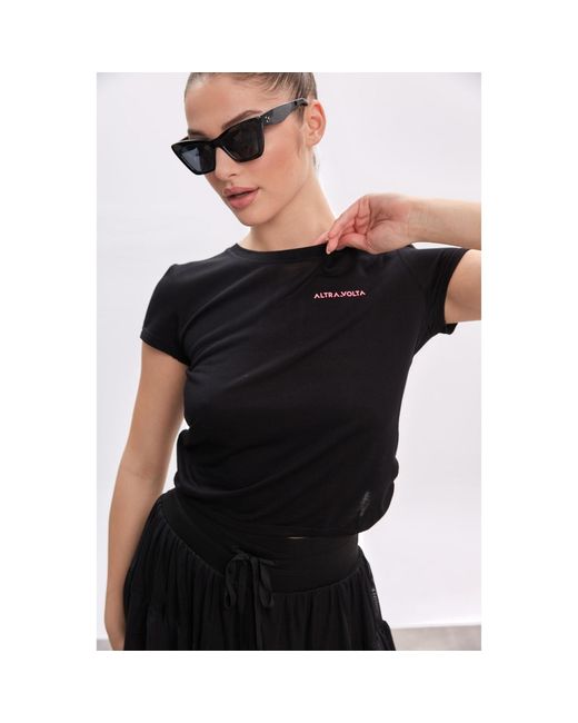 Altra Volta Black Open Back Twist Tee