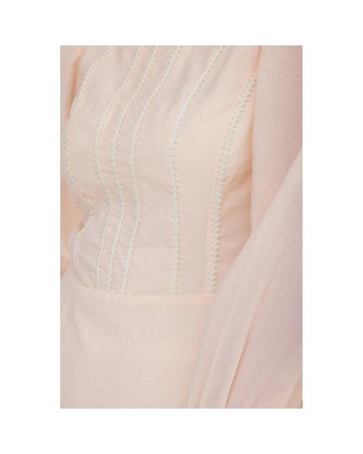 Georgette Pink Neutrals Rosalie Lace Detail Mini Dress