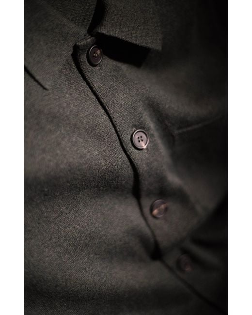 Paul James Knitwear Green Midweight Cotton Benjamin Work Shirt for men