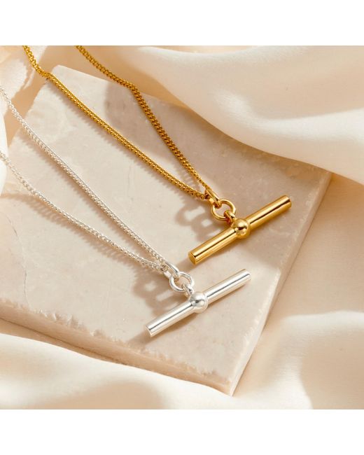 Posh Totty Designs Metallic Plated Large T-Bar Necklace