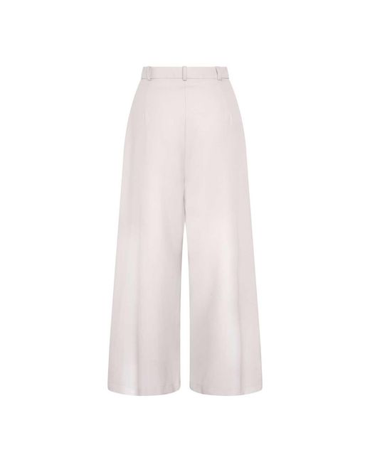 NALÈ White Neutrals Bird Of Paradise Print Tailored Trousers