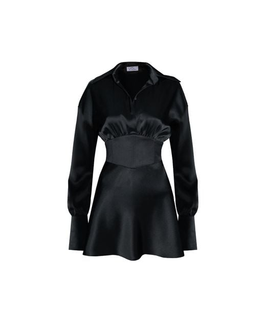 Vestiaire d'un Oiseau Libre Black V-Corset Mini Dress