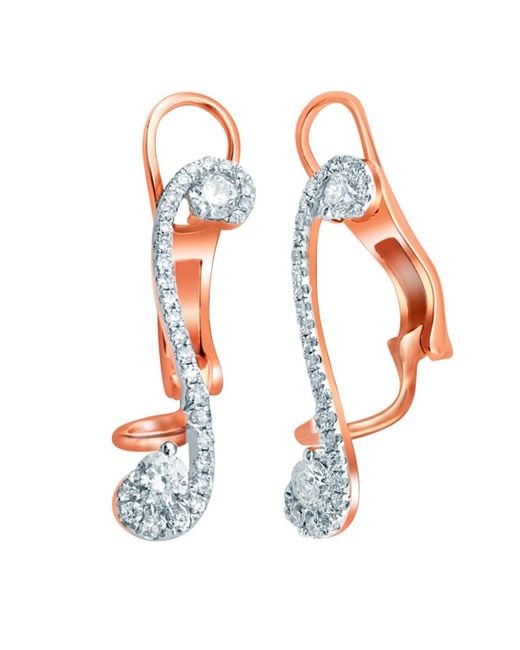 Artisan Multicolor Rose Diamond Clip On Earrings