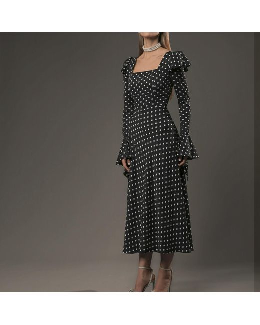Tuva Collection Black Flare Polka Dots