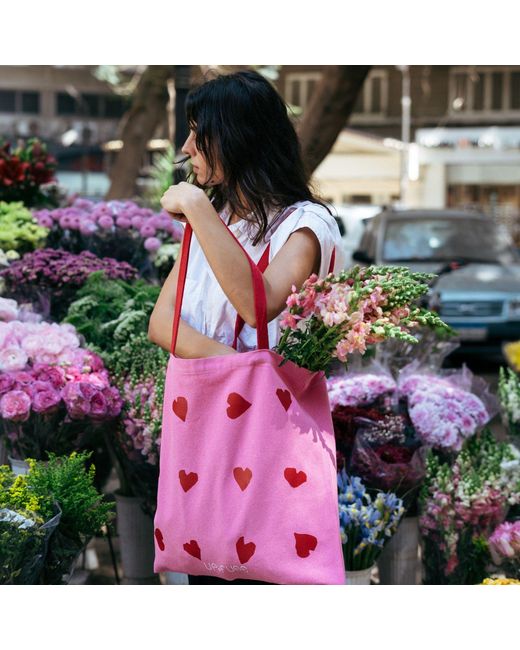 Up-fuse Pink Canvas Tote Bag