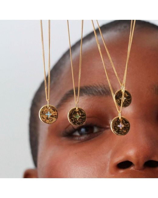 Muru Metallic August Birthstone Necklace