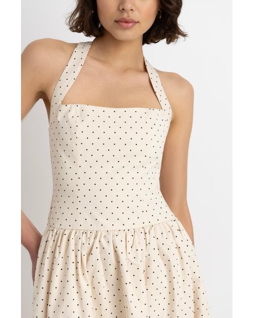 Amy Lynn White Neutrals Judie Polka Print Maxi Dress