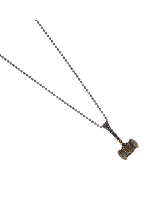 Ebru Jewelry White Viking Thor Hammer Sterling & Pendant Necklace for men