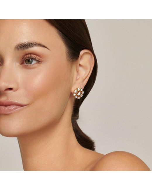 Lulu B London Metallic Topaz Statement Stud Earrings
